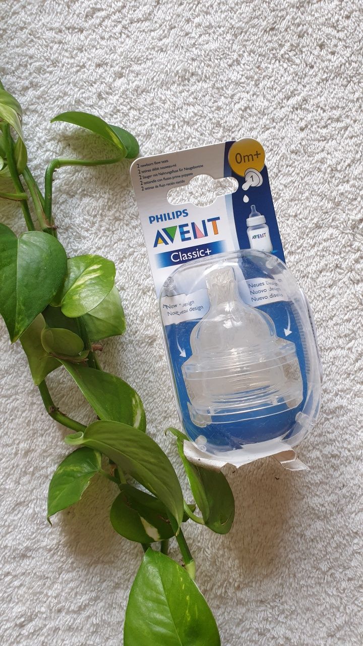 Avent Classic smoczek do butelki 0m+ 1dziurka wolny średni szybki