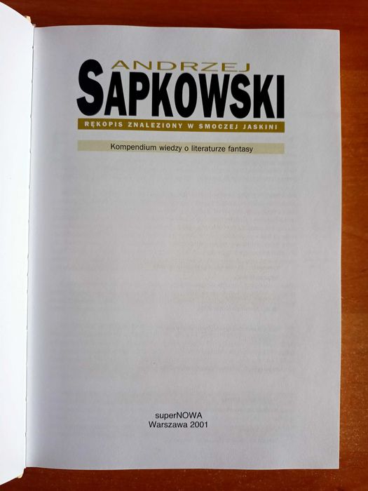 Rękopis znaleziony w smoczej jaskini Sapkowski BDB