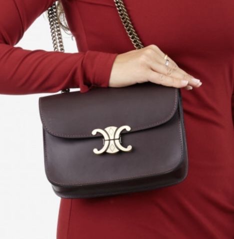 Сумка бордо пудра чорна шкіряна  сумка на цепочке Virginia conti