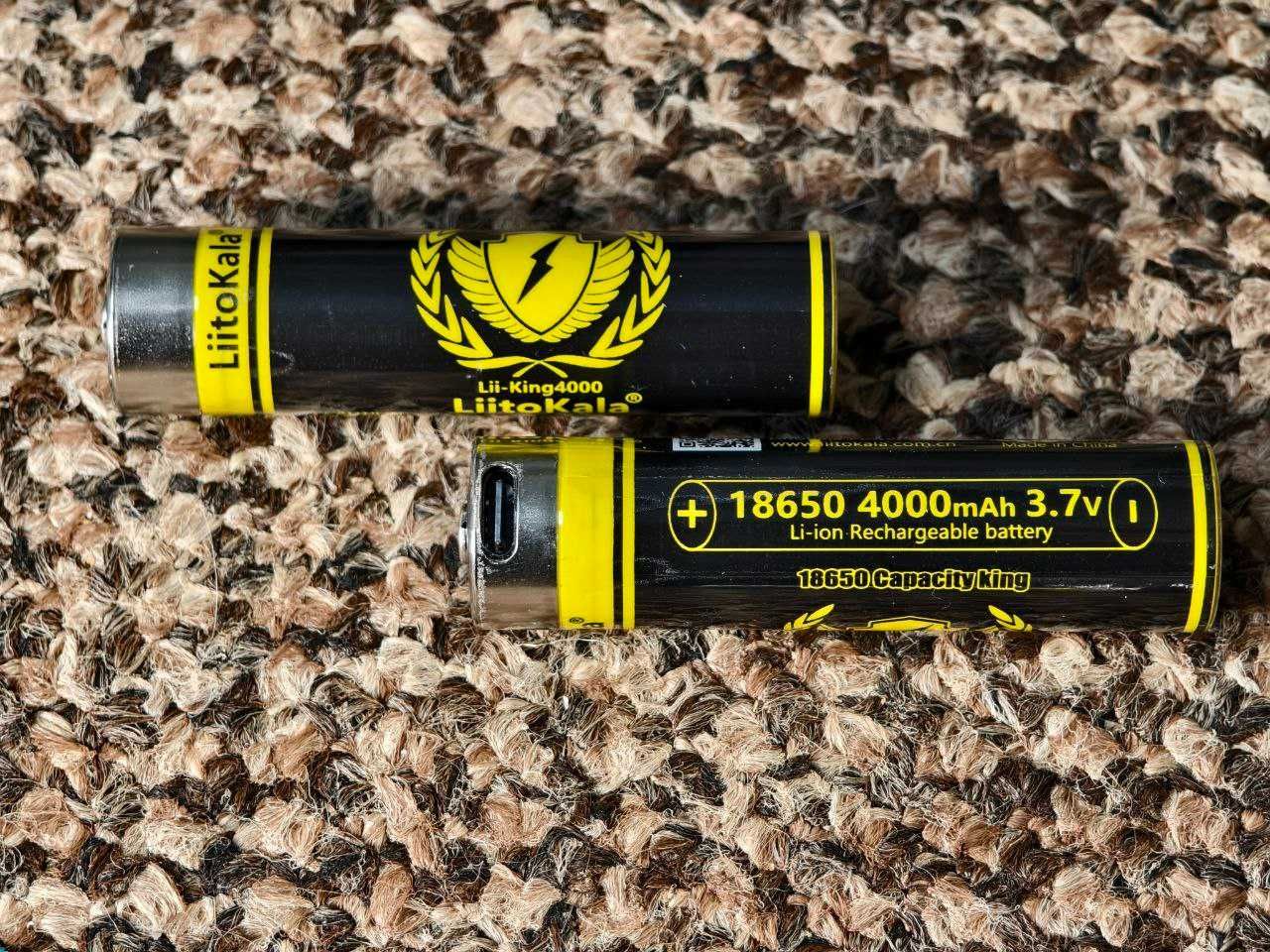 Акумулятори 18650 Liitokala King 4000Mah зарядка портом USB Type-C
