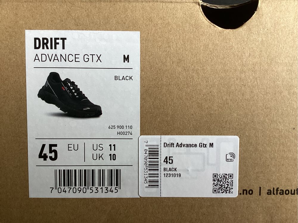 Buty Alfa Drift Advance GTX (trekkingowe, męskie rozm. 43, 45)