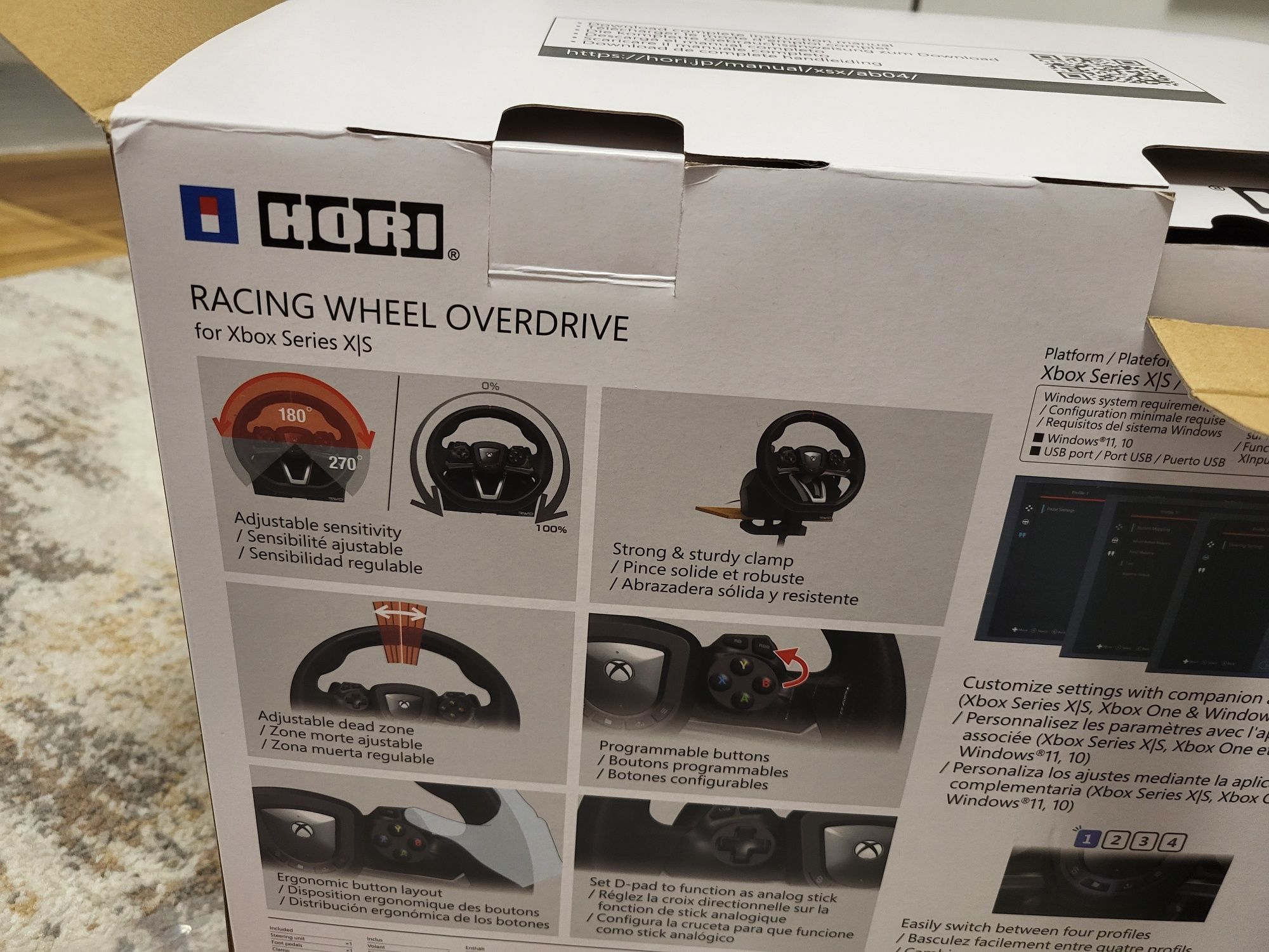 Нове кермо ігрове для Xbox One/X/S Hori Racing Wheel Overdrive