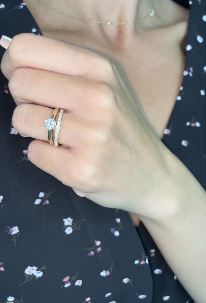 Классическое кольцо в золоте 585 муассанит 0.50ct GRA