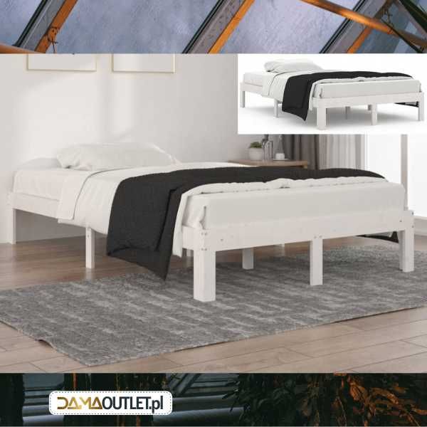 Łóżko rama łóżka + stelaż drewno sosnowe 120x200 DaMaOutlet.pl