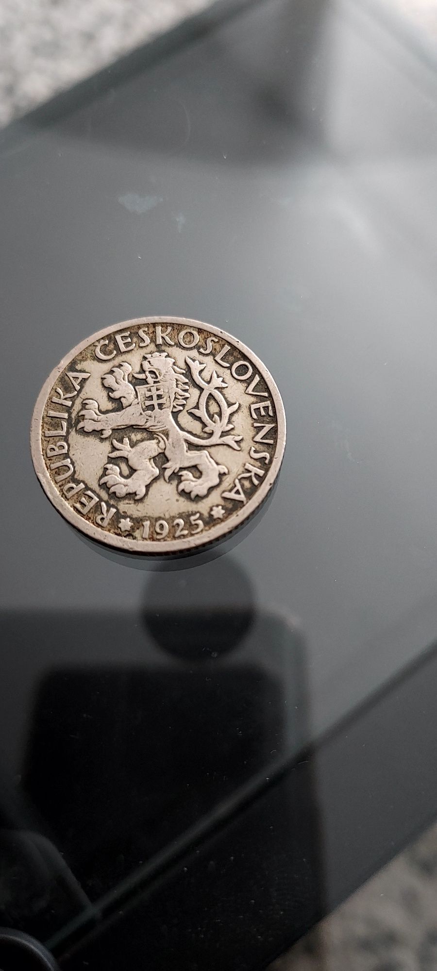 Moneta 1 korona Czechy 1925.