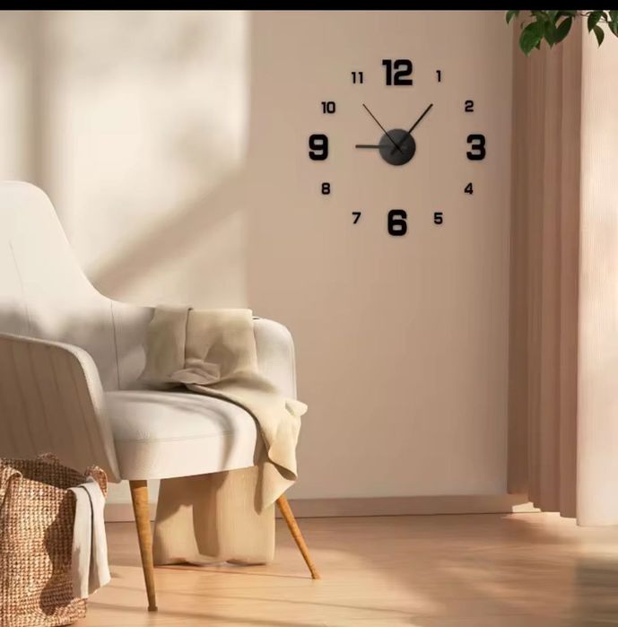 Годинник настінний 3D 40*40 см арабські цифри