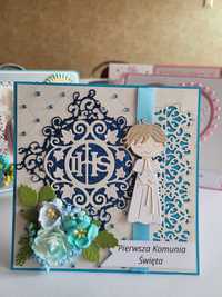 Kartka komunijna scrapbooking