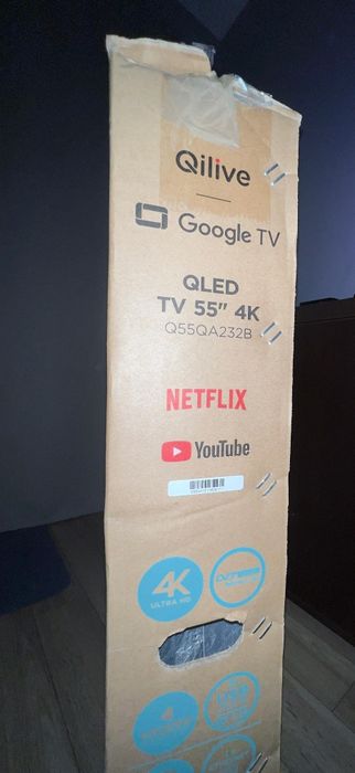 Świetna okazja Nowy Telewizor 55 cali QILIVE  QLED, Google TV, 4K- gw.