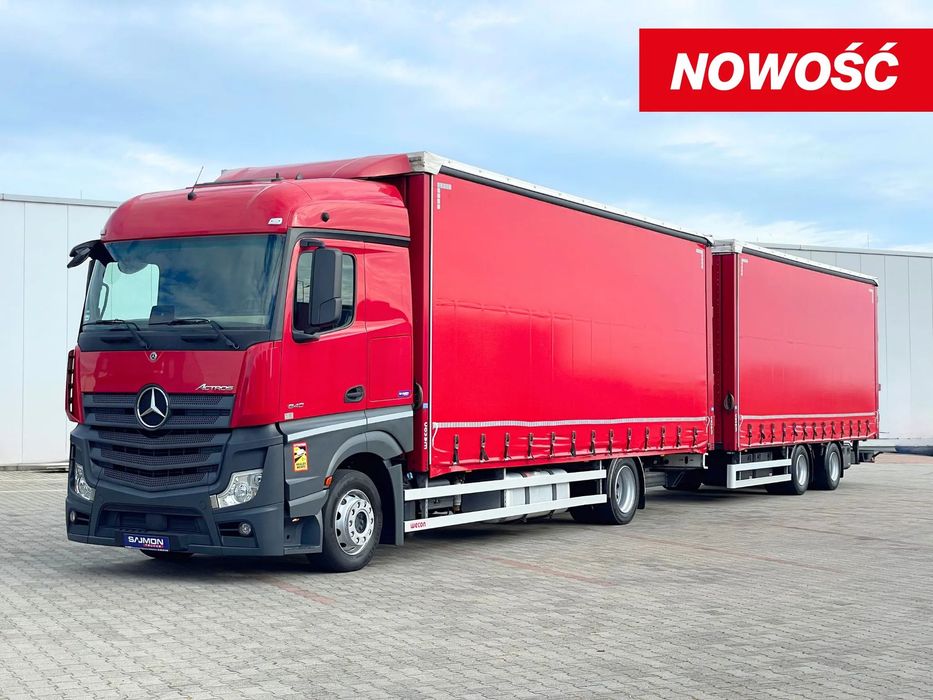 Mercedes-Benz ACTROS 1840 / ZESTAW TANDEM 120 M3 / 7,75 M + 7,75 M / SALON PL  tablet dotykowy wyświetlacze jumbo pierwszy właściciel