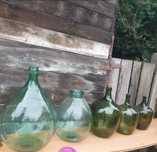 Antique Green Demijohn, Glass Wine Bottle, France, 1950s, 54 l
Green D