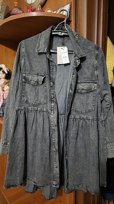 Джинсовая рубашка женская