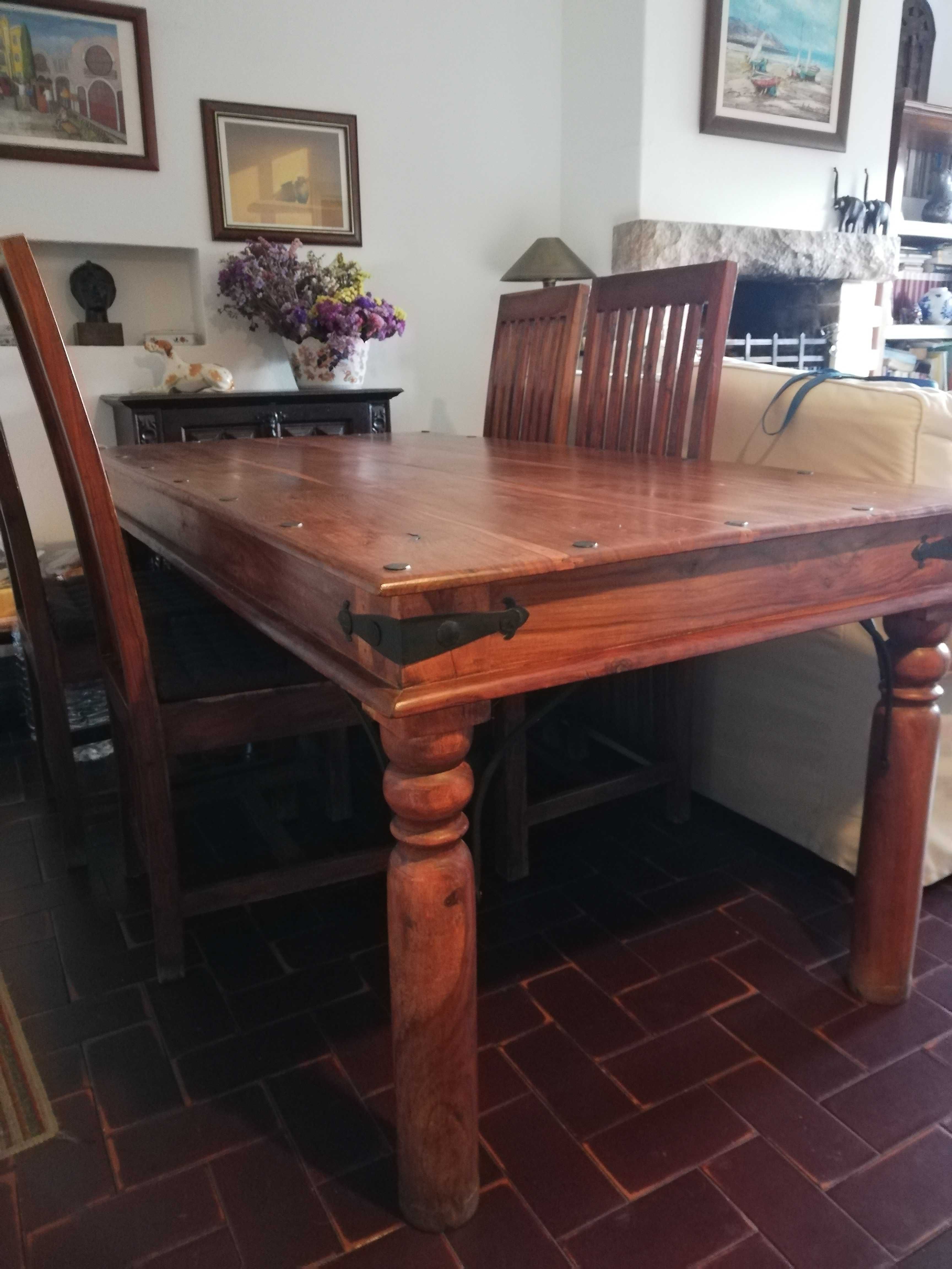 Mesa jantar madeira maciça