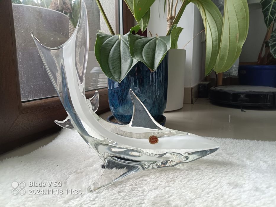 Rekin ryba Murano szklana figurka szkło artystyczne