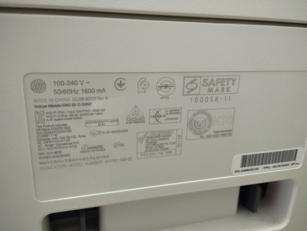 Принтер струйний кольоровий Hp office jet pro7740