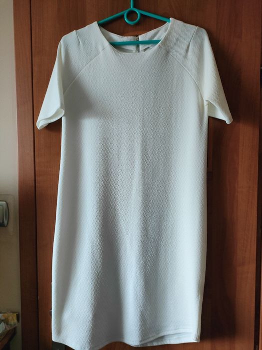 Sukienka tunika luźna ciążowa ecru elastyczna 36