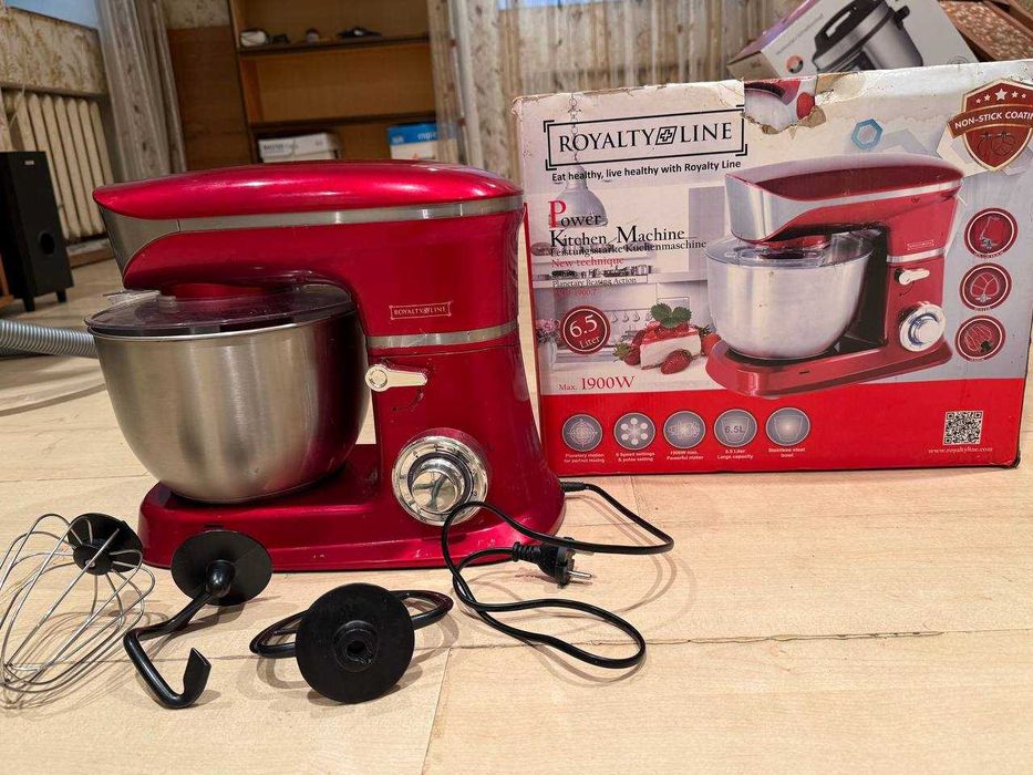 Планетарный миксер Royalty Line PKM-1900.7, 6,5 л, 1900 Вт