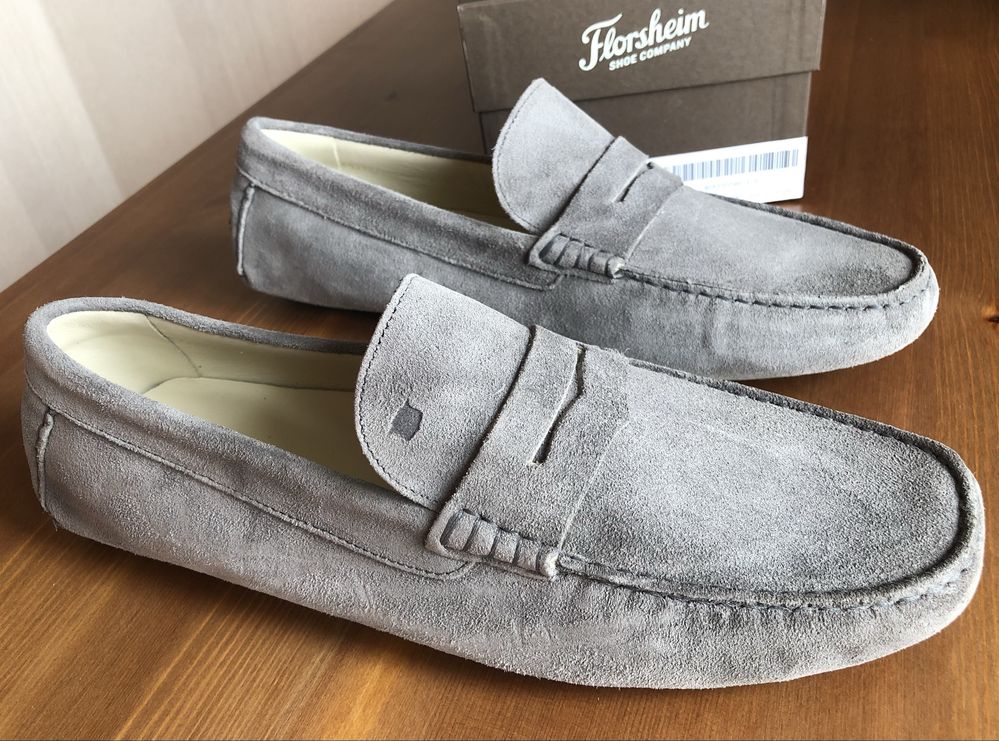 Florsheim, мокасины из натуральной замши, р. 40 26,5 см