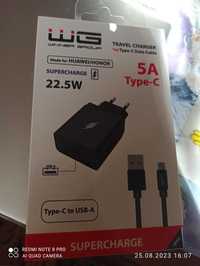 Ładowarka sieciowa 22,5 W USB typ C uniwersalna 5A