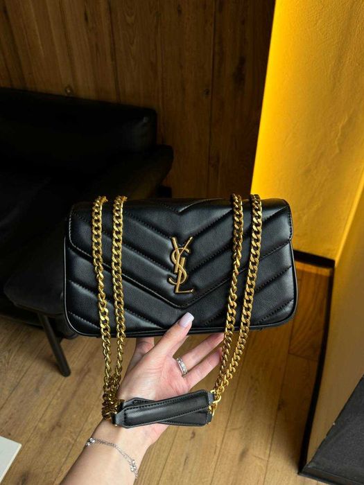 Saint Laurent LouLou Lambskin Black Gold