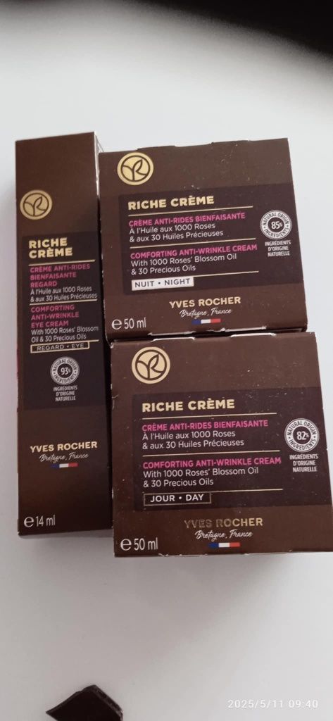 Zestaw yves Rocher Riche creme na dzień 50 ml na noc 50 ml pod oczy 14