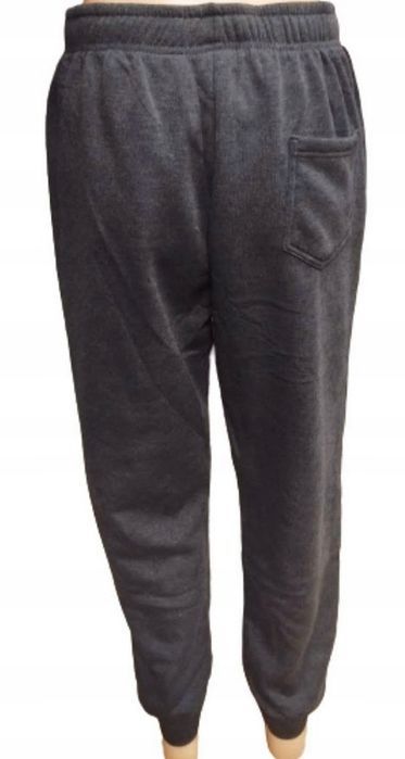 spodnie dresowe męskie ocieplane z kieszeniami bawełna 5/6xl grafit