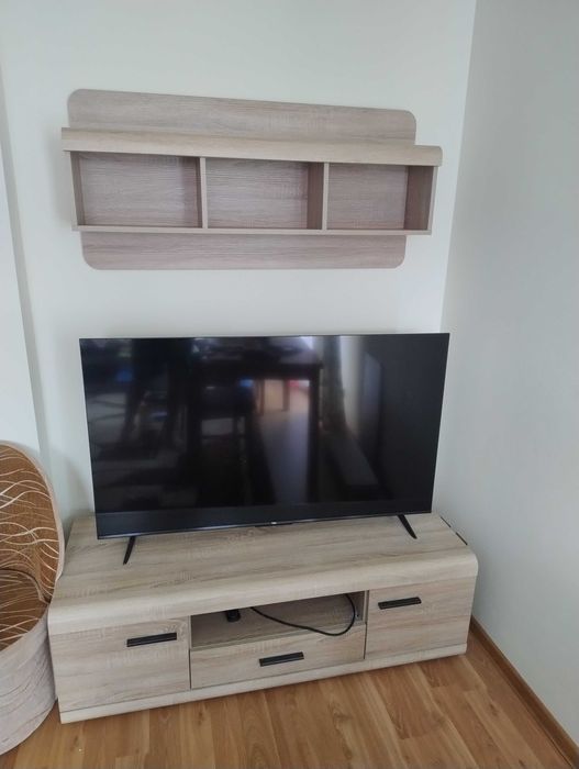 Zestaw szafka RTV i półka wisząca + stolik kawowy