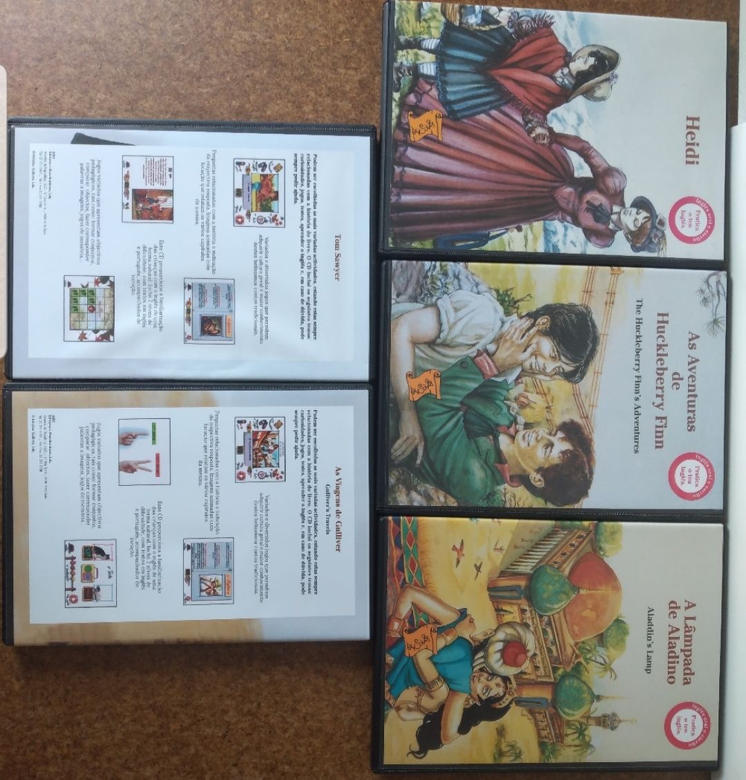 Contos populares - 5 livros ( Português / Inglês ) e 5 cd's multimédia