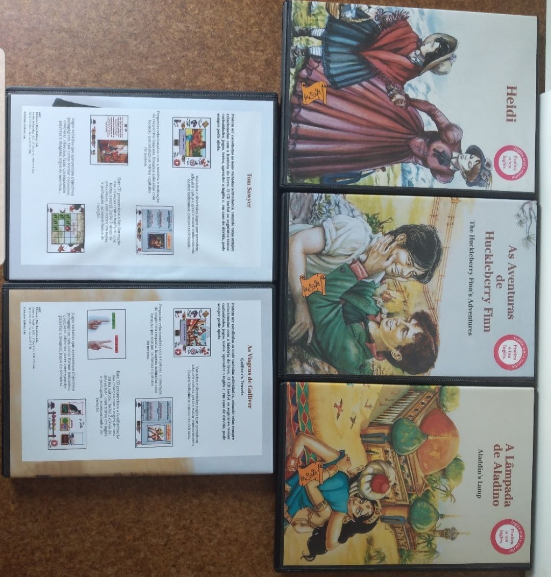 Pratica o teu Inglês - 5 livros e 5 CDs novos