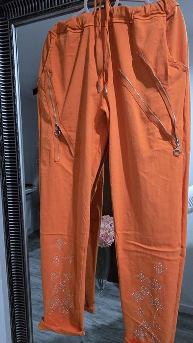 Spodnie z cyrkoniami 44/48r