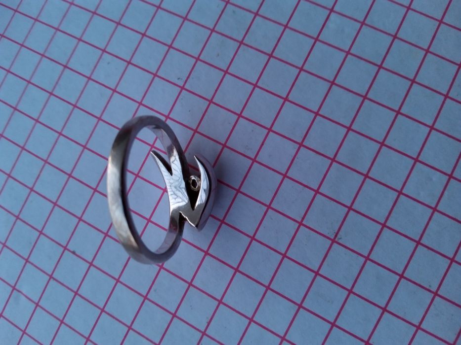 Stary pierścionek srebrny