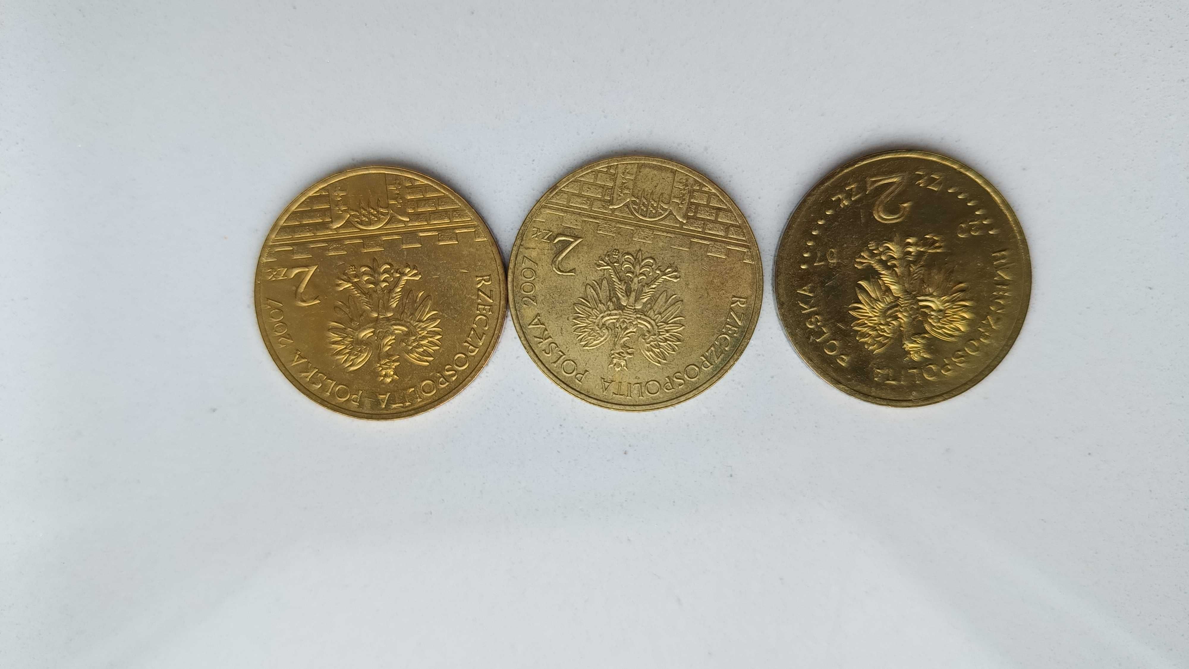 3 monety 2 zł z 2007 r.