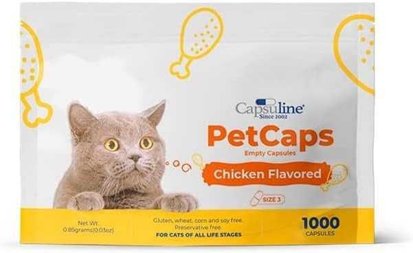 Пусті капсули для тварин зі смаком курятини  pet caps chicken