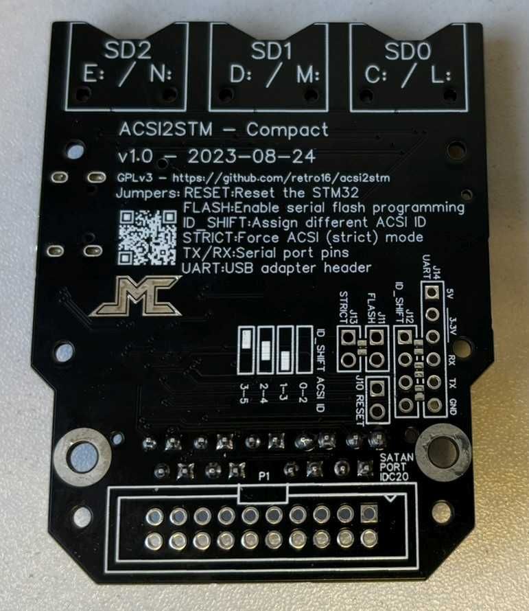 Interface ACSI2STM na karty SD do Atari ST / STe
