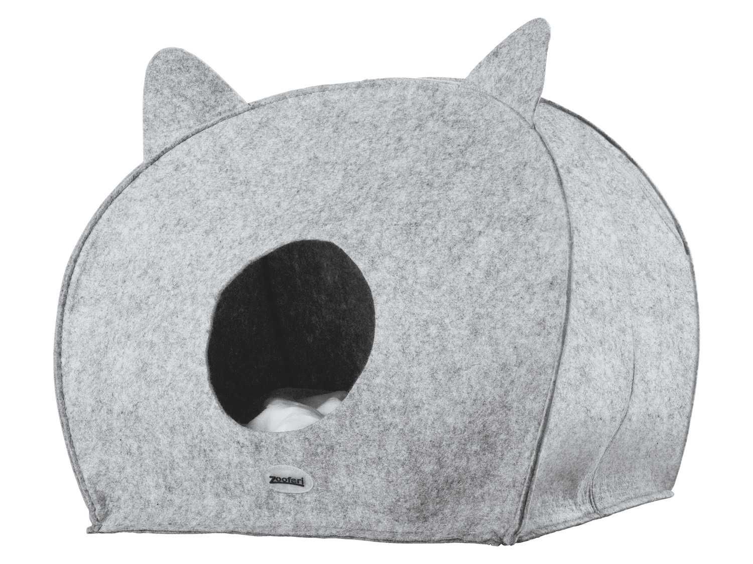 zoofari® Budka dla kota z wyjmowaną poduszką, szara