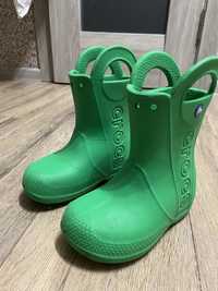 Крокси crocs сапоги чоботи резинові зелені