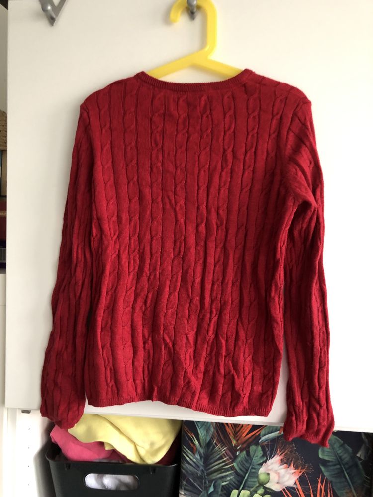 Sweterek sweter czerwony 140 rozpinany na guziki 9-10 kappahl