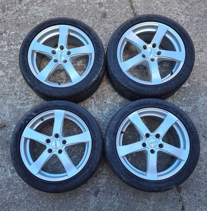 Alufelgi 17 cali 5x112 VW, SKODA, AUDI, SEAT z oponami letnimi.