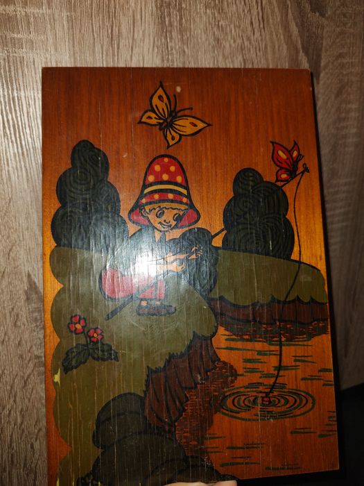 Дерев'яна картина декор радянська вінтажна