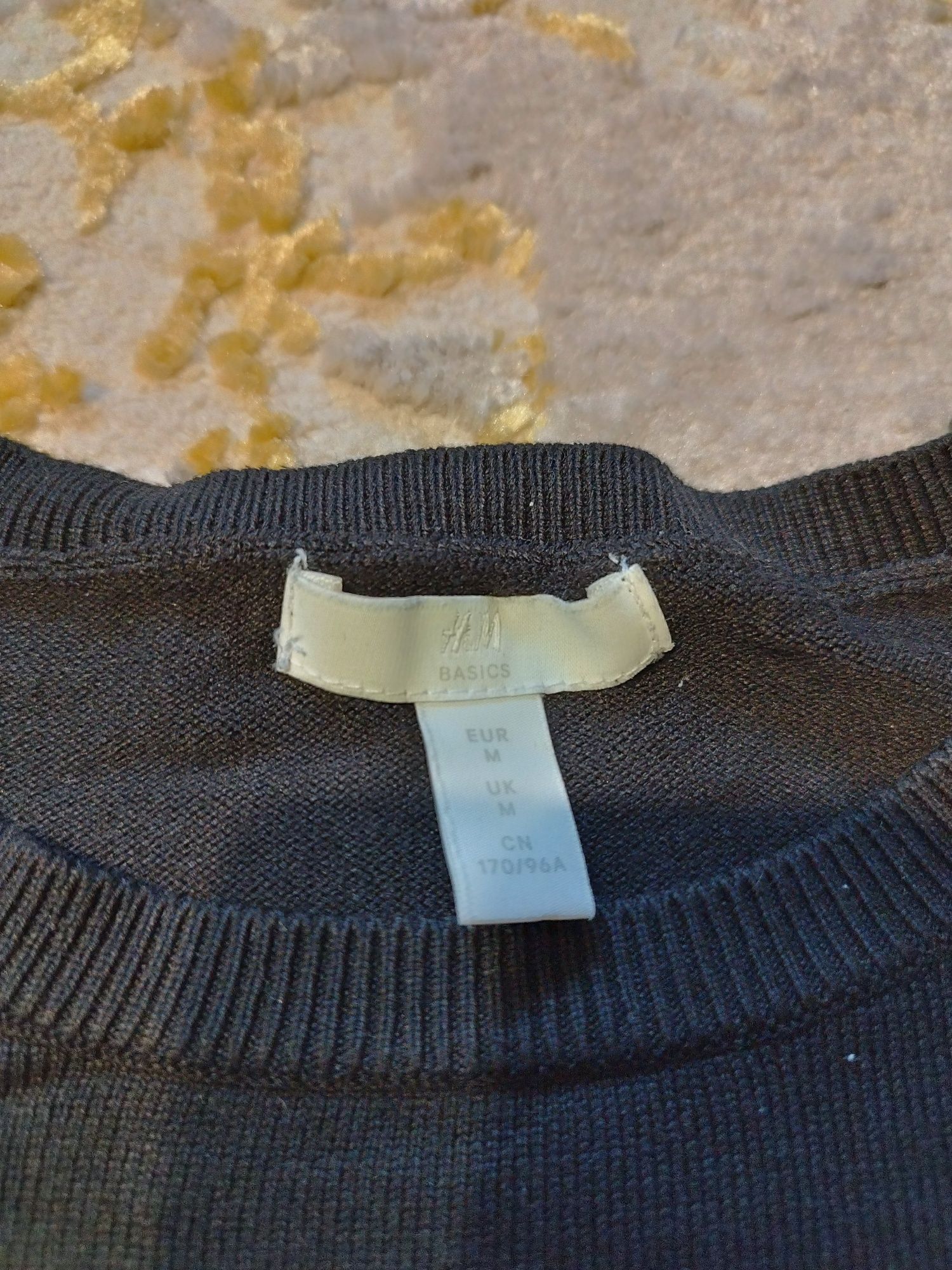 Sweter męski H&M Basics czarny rozmiar M