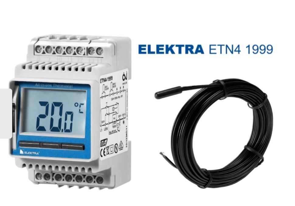 Elektra ETN4-1999 терморегулятор для теплої підлоги/обігріву труб
