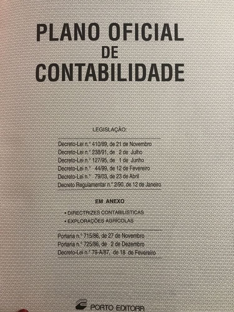 Plano Oficial de Contabilidade