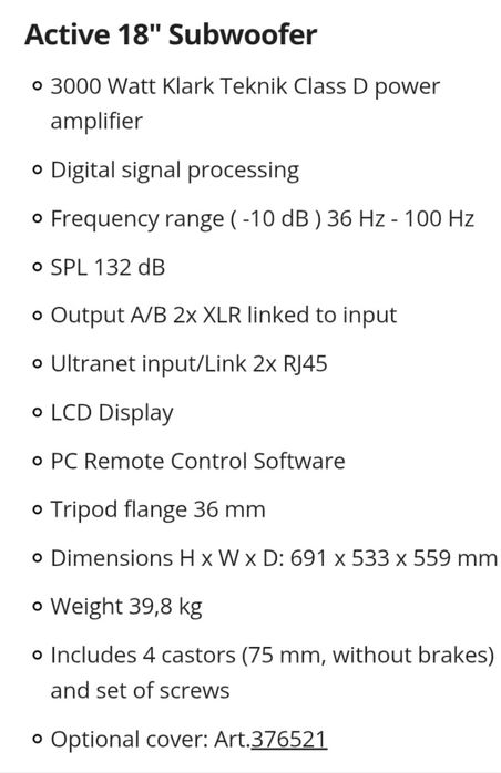 Sistema som turbosound iq
