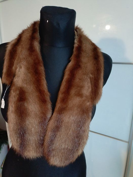 Kołnierz z norek naturalny