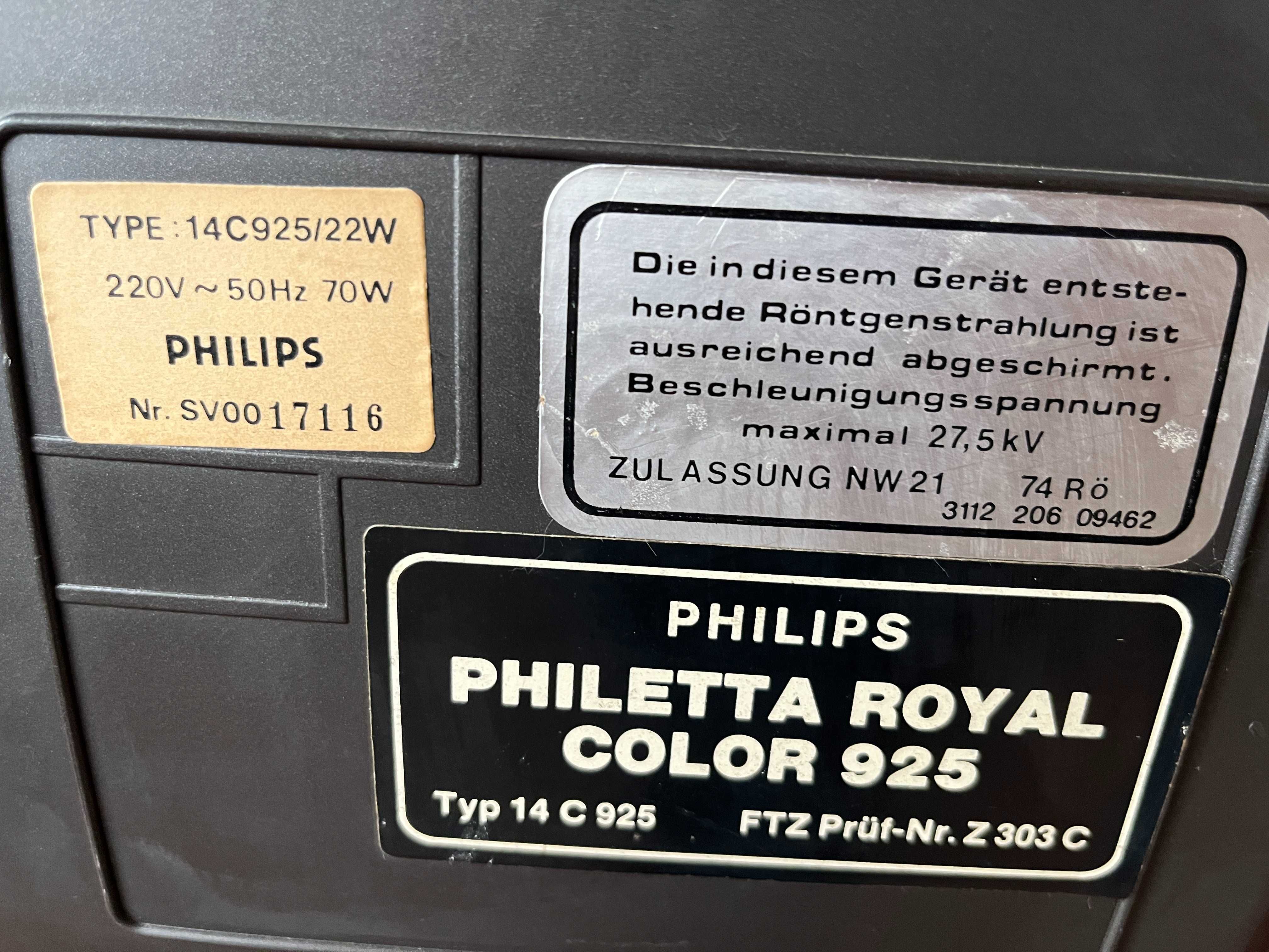 Philips Philetta Royal Color 925 Vintage - TV portátil dos anos 70