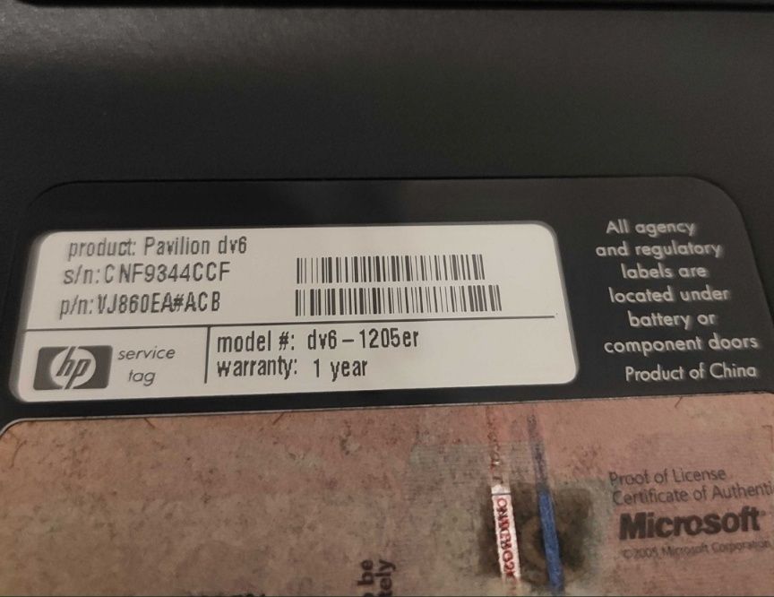 Ноутбук Hewlett Packard HP Pavilion dv6 1205er