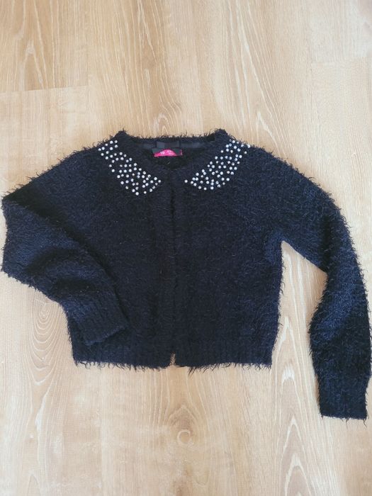 Bolerko futerko 134 sweterek dziewczęcy