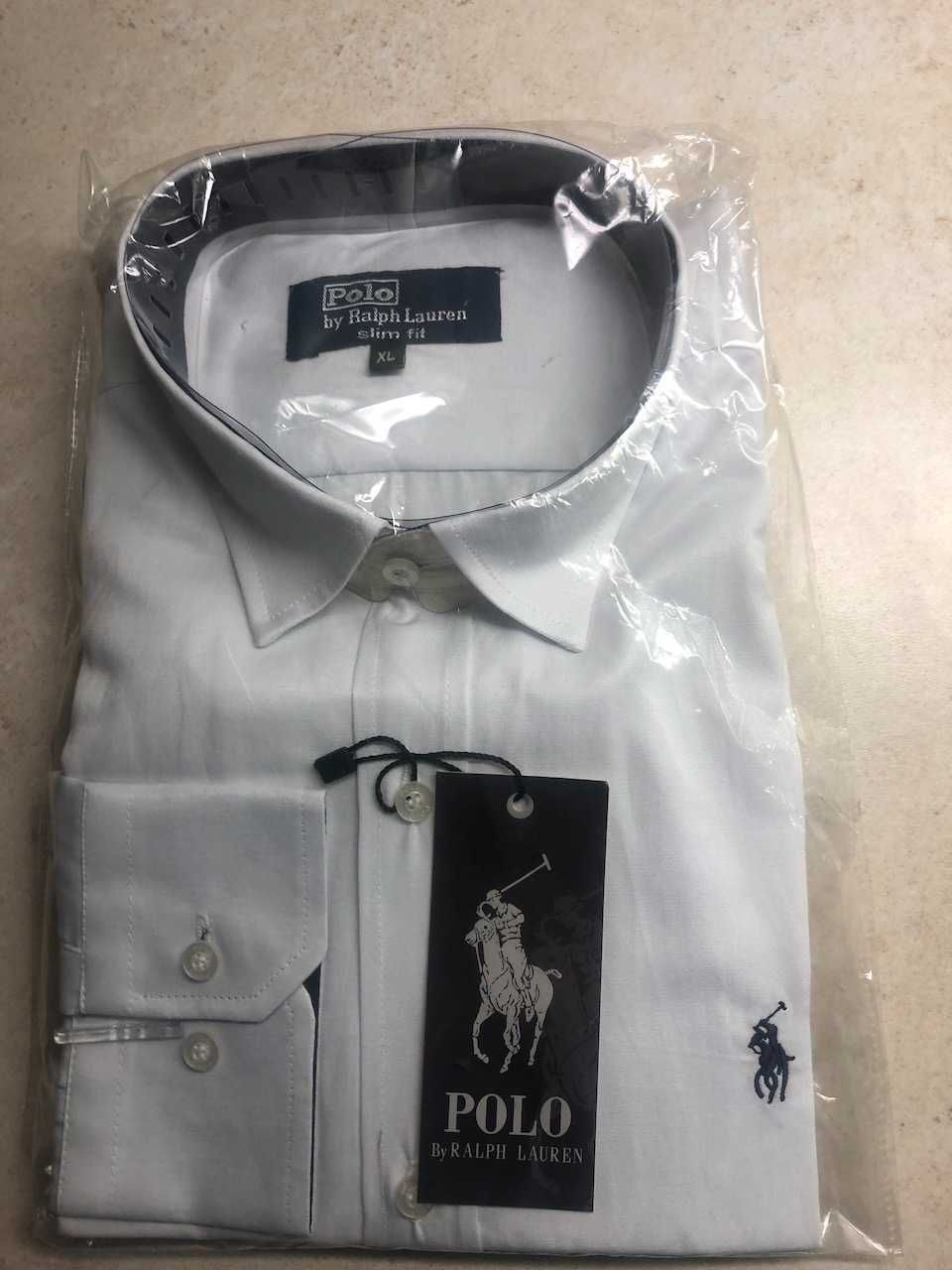 Ralph Lauren koszula męska biała długi rękaw rozmiar XXL
