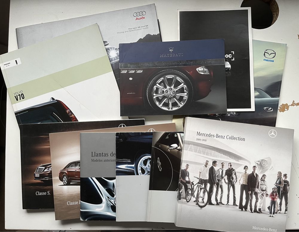 13 Catálogos Automóveis - Mercedes Benz, BMW, Maserati, Audi