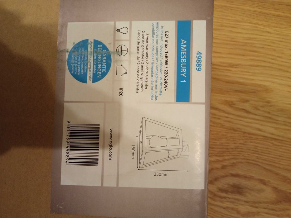 Kinkiet Eglo Amesbury 1 czarny