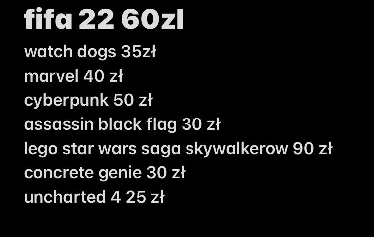 sprzedam gry na ps4